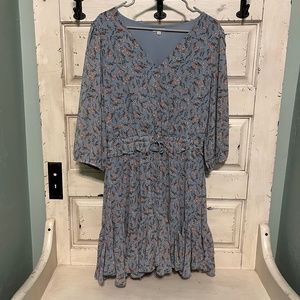 JODIFL blue floral romper style dress Size L